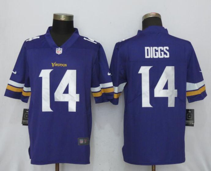 Men NFL NEW Nike Minnesota Vikings 14 Diggs Purple 2017 Vapor Untouchable Limited jersey